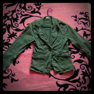 An army green jacket.